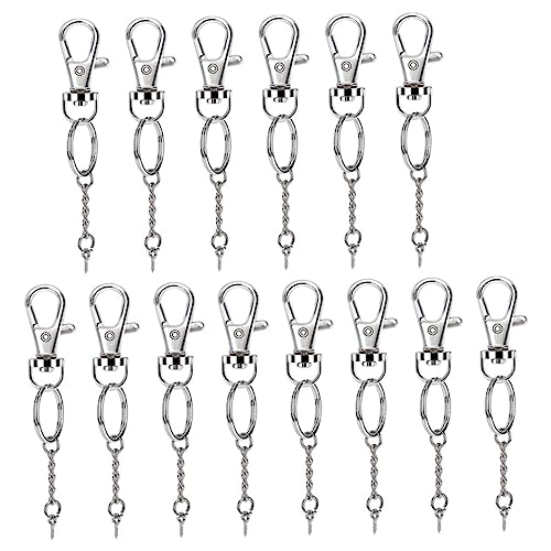 EPIGEIST 40 Sätze Teiliges Schlüsselanhänger Zubehör Set aus Langlebiger Legierung Drehbarem Springhaken und Schlüsselringen DIY Keychain Material für Bastelprojekte Schmuckherstellung und von EPIGEIST