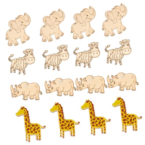 EPIGEIST 40 Stück Holztiere Ausschnitte Unlackiert DIY Bastel Holzscheiben Tierformen Kinderbemalung Streudeko Waldtiere Holzreste Bastelideen von EPIGEIST