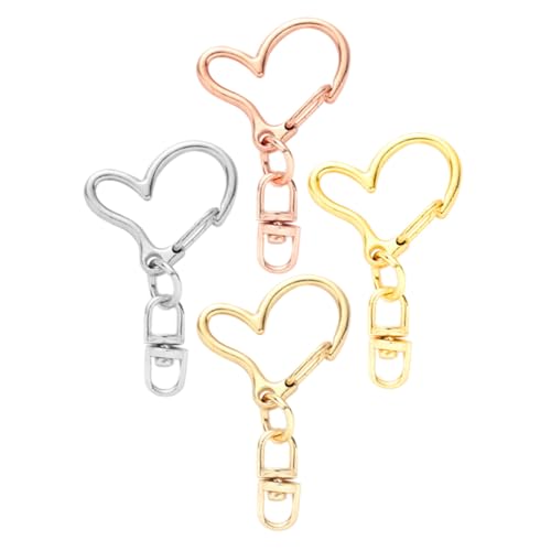 EPIGEIST 40 Stück Teiliges Herz Schlüsselanhänger aus Langlebiger Vielseitige DIY Verbindungsösen in Gold Silber Gold und Roségold für Bastelprojekte und Schlüsselanhänger Zubehör von EPIGEIST