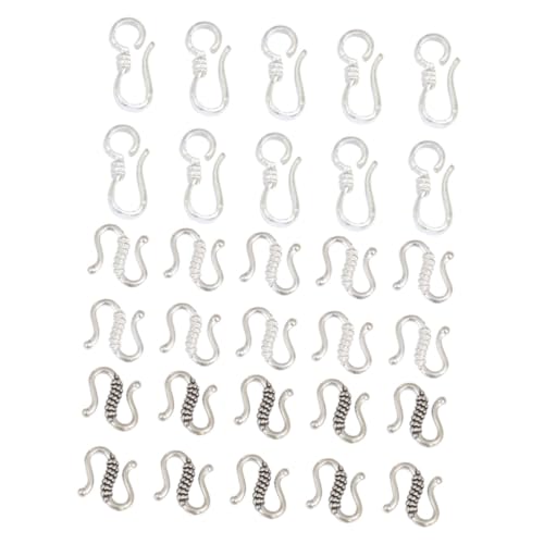EPIGEIST 40 Stück Teiliges S haken Verschluss Kupfer mit Silberbeschichtung Leichte Metallclips für Schmuckherstellung Vielseitige DIY Armband Halskettenverbinder Zubehör EPIGEIST 40 Stück Teiliges S haken Verschluss Kupfer mit Silberbeschichtung Leichte Metallclips für Schmuckherstellung Vielseitige DIY Armband Halskettenverbinder Zubehör von EPIGEIST