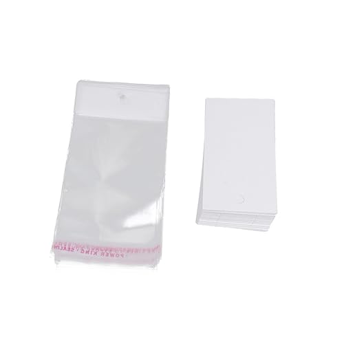 EPIGEIST 400 Stück Ohrringe Verpackung Ohrring -Display Taschen Reifen selbst Ohrringkarten Ohrring Aufbewahrung Ohrring-Anzeigekarten Ohrringhalter Etiketten aus Kraftpapier Weiß von EPIGEIST