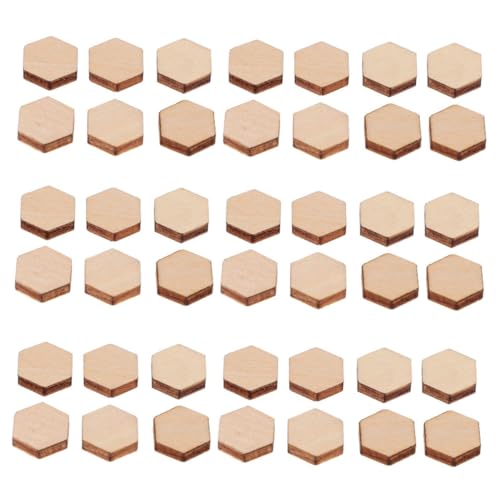 EPIGEIST 400 Stück Sechseckige Holzstücke Naturbelassene Holzplättchen für DIY Bastelprojekte Vielseitige Holzornamente für Heimdekoration Fotorequisiten und Reiseaccessoires von EPIGEIST