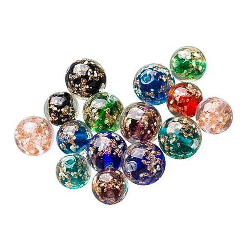 EPIGEIST 40Stücke Leuchtende Runde Glasperlen DIY Material für Schmuckherstellung für Armbänder und Einfache Handhabung Hochwertige Fluoreszierende Perlen von EPIGEIST