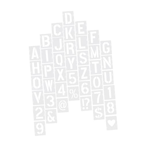 EPIGEIST 42 Stück Teiliges Buchstaben Schablonen Kunststoff Große Stencils für Wandmalerei und Holz Vielseitige Malvorlagen für DIY Bastelarbeiten Leicht und Wiederverwendbar für Kreative von EPIGEIST