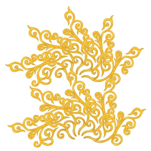 EPIGEIST 5 Paare Gestickter Stoffaufnäher Stickerei-patch-blumen Aufnäher Mit Blumenstickerei Western-applikationen Blumenflicken Zum Aufbügeln Blumenflecken Aufbügeln Yellow Polyester von EPIGEIST