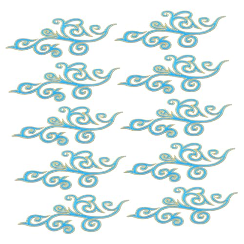 EPIGEIST 5 Paare Stickapplikationen Wolkenform Barock Stickerei zum Aufbügeln und Annähen Dekorative Patches für Hochzeitskleider Bühnenkostüme Vielseitige Textilverzierung Leicht von EPIGEIST