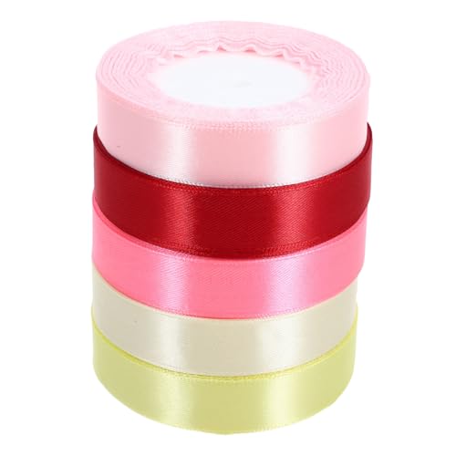 EPIGEIST 5 Rollen Satin Geschenkband Breit Lang pro Farbige Dekobänder zum Basteln Geschenke Verpacken Party Wrapping Strap DIY Schleifen für Hochzeit und Geburtstag EPIGEIST 5 Rollen Satin Geschenkband Breit Lang pro Farbige Dekobänder zum Basteln Geschenke Verpacken Party Wrapping Strap DIY Schleifen für Hochzeit und Geburtstag von EPIGEIST