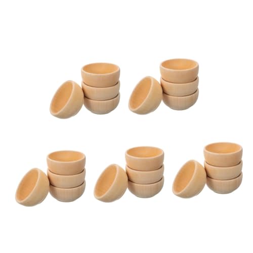 EPIGEIST 5 Sätze Teiliges Diy Holzspielzeug Set Unfertige Holzschalen Für Kreative Bastelprojekte Für Miniatur Landschaften Glatte Oberfläche Vielseitig Einsetzbar 4 Stück * 5 von EPIGEIST