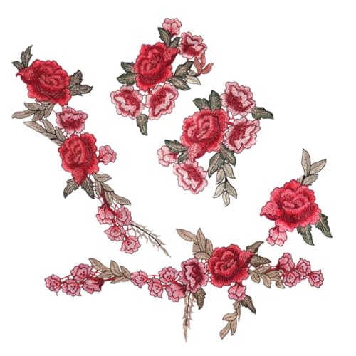 EPIGEIST 5 Stück Bestickte Wasserlösliche Blumen Patches zum Aufnähen Rote Applikationen für Jacken Jeans Rucksäcke DIY Nähzubehör Langlebige und Präzise Gefertigte Flicken EPIGEIST 5 Stück Bestickte Wasserlösliche Blumen Patches zum Aufnähen Rote Applikationen für Jacken Jeans Rucksäcke DIY Nähzubehör Langlebige und Präzise Gefertigte Flicken von EPIGEIST