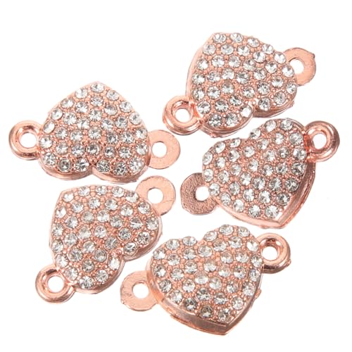 EPIGEIST 5 Stück Magnetverschluss Herzform Teiliges aus Metall Langlebige Schmuckverschluss Verbinder für Armbänder und Halsketten Praktische DIY Schmuckherstellung Roségoldfarbene EPIGEIST 5 Stück Magnetverschluss Herzform Teiliges aus Metall Langlebige Schmuckverschluss Verbinder für Armbänder und Halsketten Praktische DIY Schmuckherstellung Roségoldfarbene von EPIGEIST