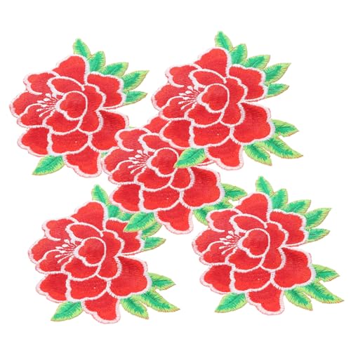 EPIGEIST 5 Stück Pfingstrosen Bügelflicken Rot Weiß Bestickte Blumen Stoffaufnäher Zum Aufbügeln Für Kleidung Taschen Hüte DIY Applikationen Reparatur EPIGEIST 5 Stück Pfingstrosen Bügelflicken Rot Weiß Bestickte Blumen Stoffaufnäher Zum Aufbügeln Für Kleidung Taschen Hüte DIY Applikationen Reparatur von EPIGEIST