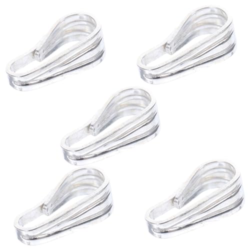 EPIGEIST 5 Stück Silber Anhänger Clip Verschluss für Schmuck DIY Halsketten Charm Halter Robust Einfach zu Befestigen Sicher für Haut und Vielseitig Einsetzbar von EPIGEIST