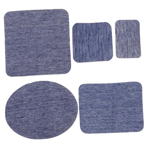 EPIGEIST 5 Stück Teiliges Bestickte Bügelflicken Selbstklebende Denim Patches zum Aufbügeln Zuschneidbare Stoffflicken für Jeansreparatur und DIY Kleidung Einfache Anwendung von EPIGEIST