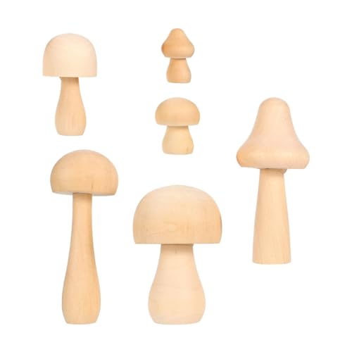 EPIGEIST 5 Stück Teiliges Holzpilz Deko zum Bemalen Naturbelassene aus Holz Kinderfreundliche DIY Bastelmodelle Leichte Glatte Oberfläche für Kreative Malprojekte und Wohnraumdekoration EPIGEIST 5 Stück Teiliges Holzpilz Deko zum Bemalen Naturbelassene aus Holz Kinderfreundliche DIY Bastelmodelle Leichte Glatte Oberfläche für Kreative Malprojekte und Wohnraumdekoration von EPIGEIST