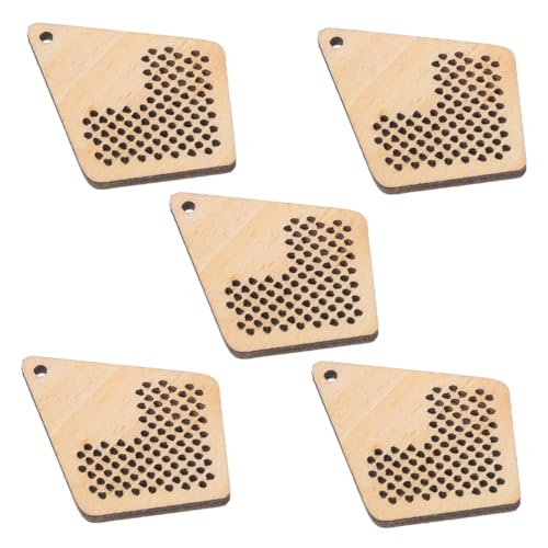 EPIGEIST 5 Stück Teiliges Mini Holz Kreuzstich Langlebige DIY Holzscheiben mit Dekorativem Lochdesign Robuste Prismenförmige Kreuzstichplatten für Handgefertigte Bastelprojekte EPIGEIST 5 Stück Teiliges Mini Holz Kreuzstich Langlebige DIY Holzscheiben mit Dekorativem Lochdesign Robuste Prismenförmige Kreuzstichplatten für Handgefertigte Bastelprojekte von EPIGEIST