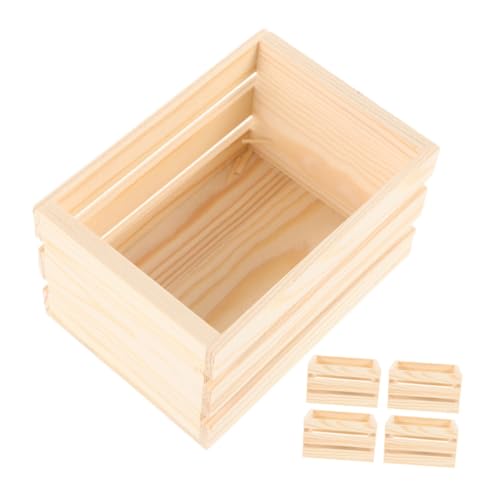 EPIGEIST 5 Stück Teiliges Mini Holzkisten Kleine Robuste Kiefernkisten Vielseitig für Puppenhaus Obstkorb Supermarktmodell Kreative Aufbewahrung Langlebig Naturbelassen DIY Bastelzubehör EPIGEIST 5 Stück Teiliges Mini Holzkisten Kleine Robuste Kiefernkisten Vielseitig für Puppenhaus Obstkorb Supermarktmodell Kreative Aufbewahrung Langlebig Naturbelassen DIY Bastelzubehör von EPIGEIST