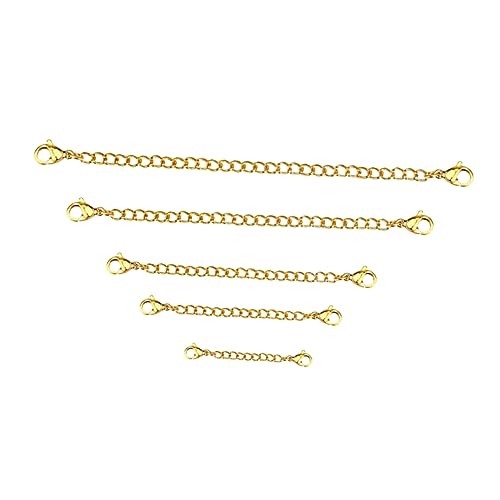 EPIGEIST 5 Stück Teiliges Set Halskettenverlängerung mit Doppeltem Lobster Clasp für DIY Schmuckherstellung von EPIGEIST