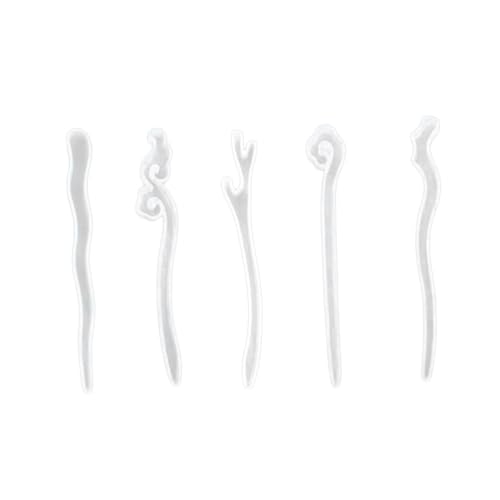 EPIGEIST 5 Stück Teiliges Silikon Haarstabform Flexibel Wiederverwendbar Langlebig DIY Gießformen für Haarnadeln Schmuckherstellung Bastelzubehör Semitransparent Einfache Robust EPIGEIST 5 Stück Teiliges Silikon Haarstabform Flexibel Wiederverwendbar Langlebig DIY Gießformen für Haarnadeln Schmuckherstellung Bastelzubehör Semitransparent Einfache Robust von EPIGEIST