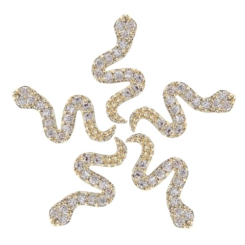EPIGEIST 5 Stück Teiliges Snake Nail Art Charms aus Goldenem Legierungs metall Schlangenrhinestones Glitzernde Gothic Nagelstuds für DIY Maniküre Einzigartige Retro Tier Nageldekoration EPIGEIST 5 Stück Teiliges Snake Nail Art Charms aus Goldenem Legierungs metall Schlangenrhinestones Glitzernde Gothic Nagelstuds für DIY Maniküre Einzigartige Retro Tier Nageldekoration von EPIGEIST