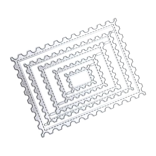 EPIGEIST 5 Stück Teiliges Stanzformen aus Langlebigem Karbonstahl Rechteckige Wellenschneiden Präzise Schneidevorlagen für DIY Kartenherstellung und Scrapbooking Projekte Silberfarben EPIGEIST 5 Stück Teiliges Stanzformen aus Langlebigem Karbonstahl Rechteckige Wellenschneiden Präzise Schneidevorlagen für DIY Kartenherstellung und Scrapbooking Projekte Silberfarben von EPIGEIST