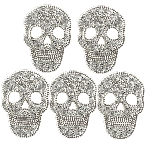 EPIGEIST 5 Stück Totenkopf Strass Bügel Patches mit Kleber Rückseitig für Jacken Rucksäcke DIY Kleidung Dekoration und Reparatur EPIGEIST 5 Stück Totenkopf Strass Bügel Patches mit Kleber Rückseitig für Jacken Rucksäcke DIY Kleidung Dekoration und Reparatur von EPIGEIST