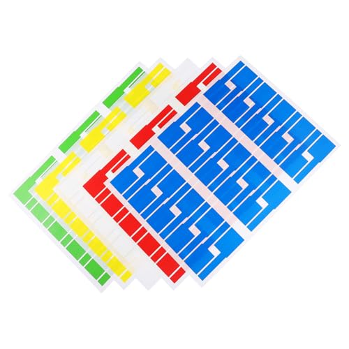 EPIGEIST 50 Blatt Selbstklebende Wasserfeste Kabelbeschriftungs Etiketten Reißfest Ölresistent Flexible Kabel Organizer Labels für Elektronik Büro Zuhause Beschreibbare Kabeletiketten in von EPIGEIST