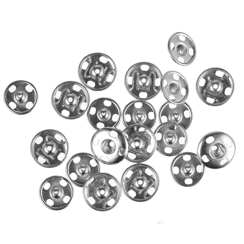 EPIGEIST 50 Paar Metall Druckknöpfe Silber zum Annähen Langlebige Snap Fastener für Kleidung Strickjacken Jacken DIY Ersatz und Bastelprojekte von EPIGEIST
