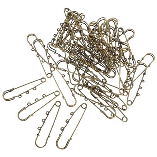 EPIGEIST 50 Stück Bronze Sicherheitsnadeln mit Löchern Broschen DIY Zubehör für Kleidung Schals Strickjacken und Schmuckbastelei Vielseitige Anstecknadeln für Handwerk und Mode von EPIGEIST