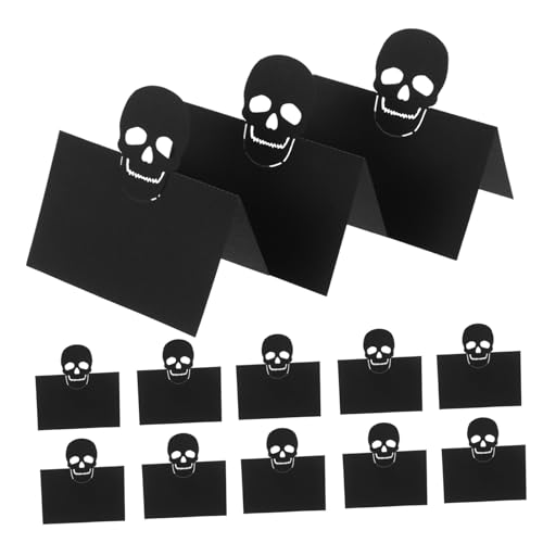 EPIGEIST 50 Stück Halloween Tischkarten mit Motiv Faltbare Zeltförmige Sitzplatzkarten für Dinner Empfang Buffet Praktische Namenskarten für Hochzeiten und Partydekoration von EPIGEIST