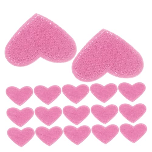 EPIGEIST 50 Stück Herzförmige Bügelaufnäher und Nähbare Bestickte Patches Rote Herz Stickerei Applikationen für Kleidung Jacken Rucksäcke Schuhe DIY Textildekoration und Reparatur von EPIGEIST