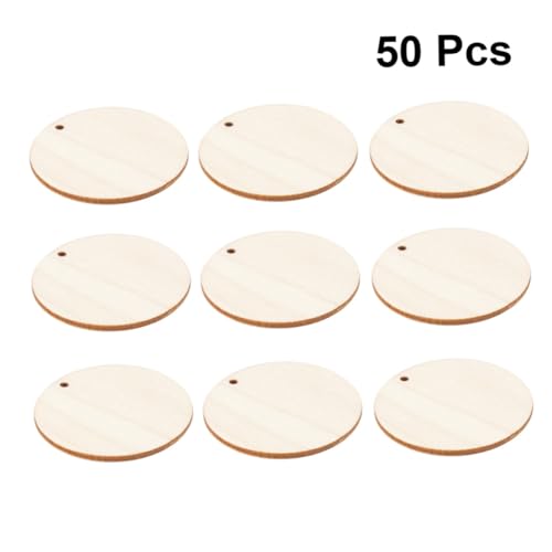 EPIGEIST 50 Stück Holzscheiben Rund mit Loch zum Basteln Naturbelassene Holzplättchen für DIY Schmuckanhänger Scrapbooking Dekoration und Handarbeitsprojekte EPIGEIST 50 Stück Holzscheiben Rund mit Loch zum Basteln Naturbelassene Holzplättchen für DIY Schmuckanhänger Scrapbooking Dekoration und Handarbeitsprojekte von EPIGEIST