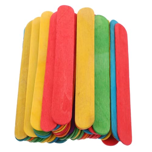 EPIGEIST 50 Stück Jumbo Bunte Eisstiele Bastelhölzer für Diy Bastelprojekte Kreative Kunststäbchen für Robuste Vielseitige Sticks für Schule und Zuhause von EPIGEIST
