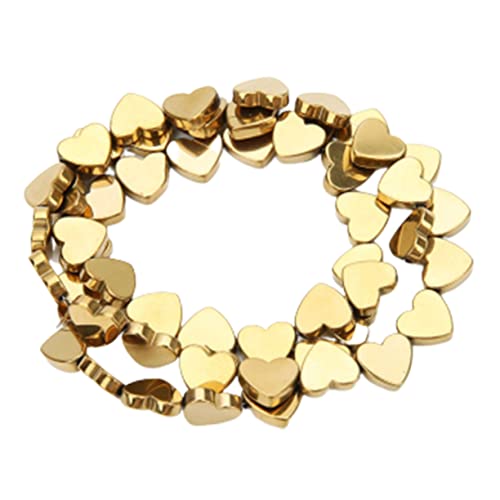 EPIGEIST 50 Stück Liebe Pfirsicharmband metallische Herzperlen für Schmuck Perlen für Schmuckhersteller Kette süße Perlen für die Schmuckherstellung Herstellung von Kristallschmuck Golden EPIGEIST 50 Stück Liebe Pfirsicharmband metallische Herzperlen für Schmuck Perlen für Schmuckhersteller Kette süße Perlen für die Schmuckherstellung Herstellung von Kristallschmuck Golden von EPIGEIST