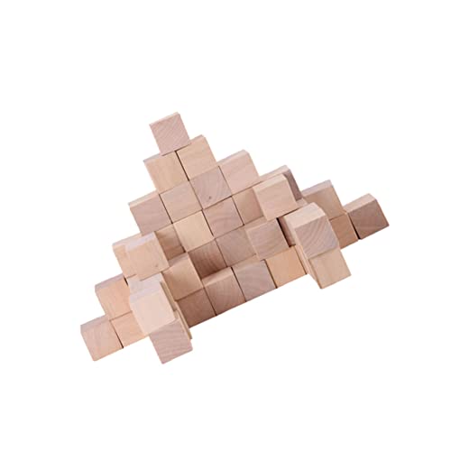 EPIGEIST 50 Stück Lotus Square Handwerk Bastelwürfel Quadrate Farbig Quadratischer Block Materialien Machen Kleine Quadratische Würfel Farbe Kleine Blöcke Quadratischer Holzblock Bambus von EPIGEIST