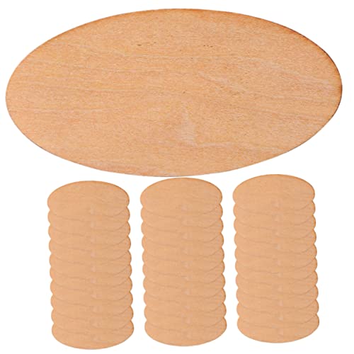 EPIGEIST 50 Stück Ovale Holzspäne Ovale Verzierung Herstellung Rohlinge Für Projekte Ovales Etikett Led Scheiben Basteln Leerzeichen Holzspäne Für Diy Holzausschnitte Diy Liefert von EPIGEIST