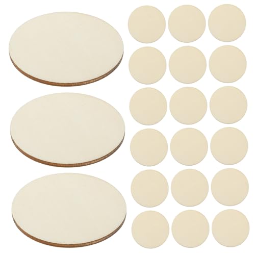 EPIGEIST 50 Stück Runde Holzscheiben Naturbelassen Langlebig für DIY Basteln Rustikale Wohnkultur Kinderhandwerk Holzplatten zum Bemalen und Dekorieren von EPIGEIST