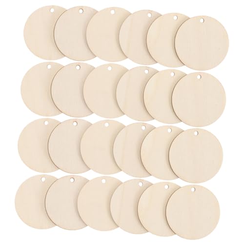 EPIGEIST 50 Stück Runde Holzscheiben mit Loch Unbehandelte Naturholz Plättchen für DIY Bastelprojekte Scrapbooking Dekoration Anhänger Hochzeit und Weihnachtsdeko EPIGEIST 50 Stück Runde Holzscheiben mit Loch Unbehandelte Naturholz Plättchen für DIY Bastelprojekte Scrapbooking Dekoration Anhänger Hochzeit und Weihnachtsdeko von EPIGEIST