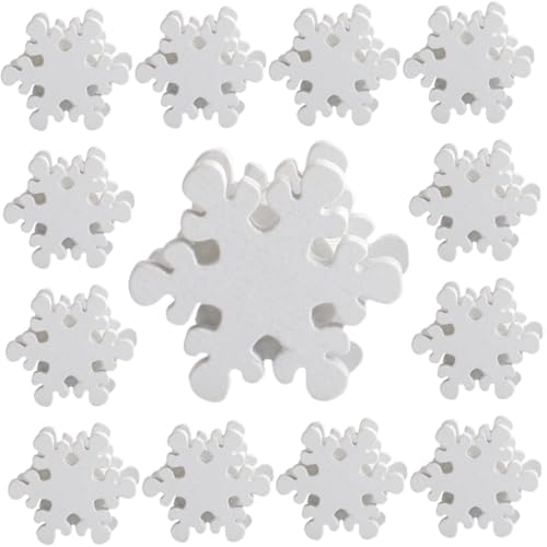 EPIGEIST 50 Stück Schneeflocken Holzperlen Spacer Beads für Weihnachtsdeko DIY Schmuck Basteln Zubehör für Anhänger und Girlanden EPIGEIST 50 Stück Schneeflocken Holzperlen Spacer Beads für Weihnachtsdeko DIY Schmuck Basteln Zubehör für Anhänger und Girlanden von EPIGEIST
