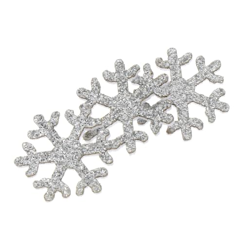 EPIGEIST 50 Stück Teiliges DIY Haarschmuck Silberne Schneeflocken Pailletten für Mädchen Haarklammern und Bastelprojekte Langlebiges Schmuck Zubehör für Individuelle Haarspangen und von EPIGEIST