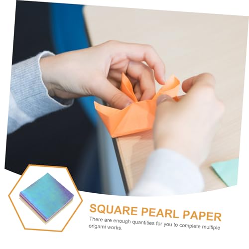 EPIGEIST 50 Stück Teiliges Origami Papier Glänzend Bunt DIY Bastelpapier für Falten Schneiden Scrapbooking Sichere Materialien Vielseitig für Kunst Schule Party Familienaktivitäten von EPIGEIST