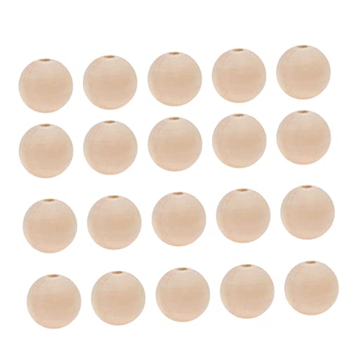 EPIGEIST 50 Stück Unbehandelte Holzperlen für Bastelarbeiten Runde Spacer Beads für Schmuckherstellung Armbänder und Dekorationen von EPIGEIST