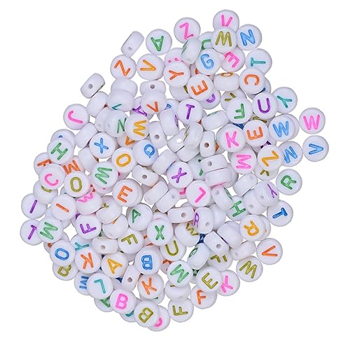 EPIGEIST 500 Stück Bunte DIY Alphabet Perlen Runde Bastelperlen für Schmuckherstellung Zubehörteile für Armbänder und Kreative Bastelprojekte von EPIGEIST