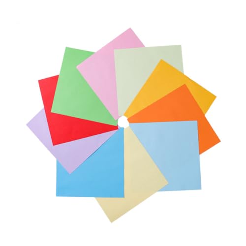 EPIGEIST 500 Stück Buntes Faltpapier Farben Farbiges Bastelpapier für DIY Handarbeit Quadratisches Origami Papier für Kindergarten und Schulprojekte von EPIGEIST