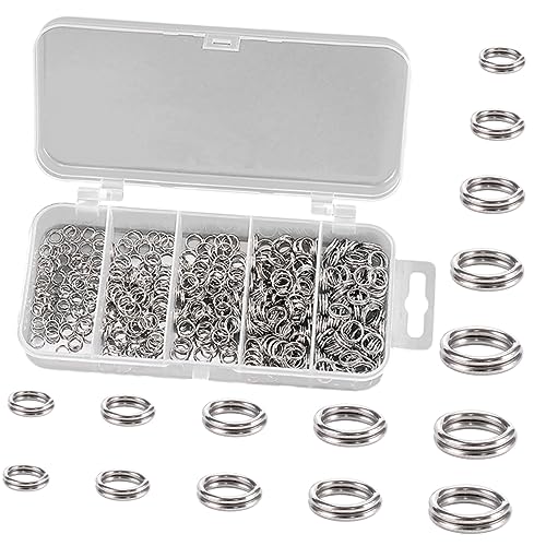 EPIGEIST 500Stücke Metall Split Sprungringe Rostfreier Halskettenverschluss Kleine Biegeringe für DIY Schmuck Armbänder Schlüsselanhänger Multifunktionale Schmuckzubehör von EPIGEIST