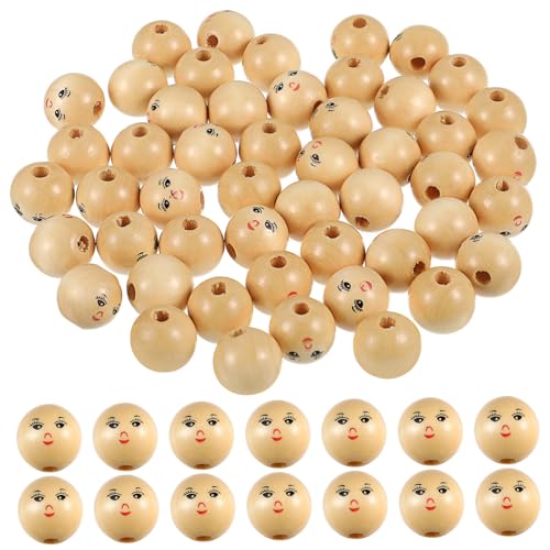 EPIGEIST 50Stücke Holzperlen DIY Bastelzubehör für Puppenköpfe und Glückswürmchen Naturholz Runde Perlen Selbermachen von Schmuck und Dekorationen EPIGEIST 50Stücke Holzperlen DIY Bastelzubehör für Puppenköpfe und Glückswürmchen Naturholz Runde Perlen Selbermachen von Schmuck und Dekorationen von EPIGEIST