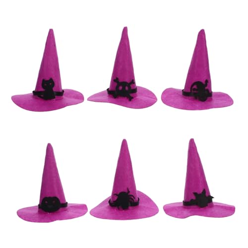 EPIGEIST 6 Stück Kleine Filz Hüte für Diy Bastelarbeiten Haaraccessoires und Dekorationen für Halloween Feiern und Kostümpartys von EPIGEIST