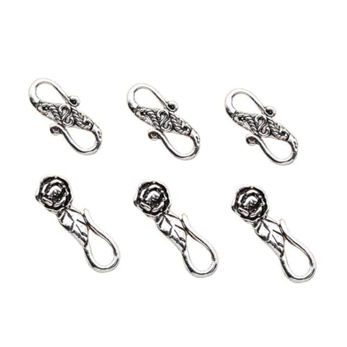 EPIGEIST 6 Stück Silber DIY Schmuck Zubehör Armband Verschluss Haken für Kreative Bastelarbeiten Sicherer und Eleganter Connector für Handgefertigte Perlenarmbänder und Halsketten EPIGEIST 6 Stück Silber DIY Schmuck Zubehör Armband Verschluss Haken für Kreative Bastelarbeiten Sicherer und Eleganter Connector für Handgefertigte Perlenarmbänder und Halsketten von EPIGEIST