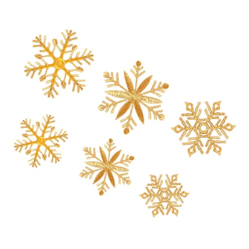 EPIGEIST 6 Stück Teiliges Goldene Schneeflocken Patches zum Aufbügeln Bestickte Weihnachtsapplikationen aus Polyester Langlebig Farbintensiv für DIY Kleidung und Dekoration EPIGEIST 6 Stück Teiliges Goldene Schneeflocken Patches zum Aufbügeln Bestickte Weihnachtsapplikationen aus Polyester Langlebig Farbintensiv für DIY Kleidung und Dekoration von EPIGEIST