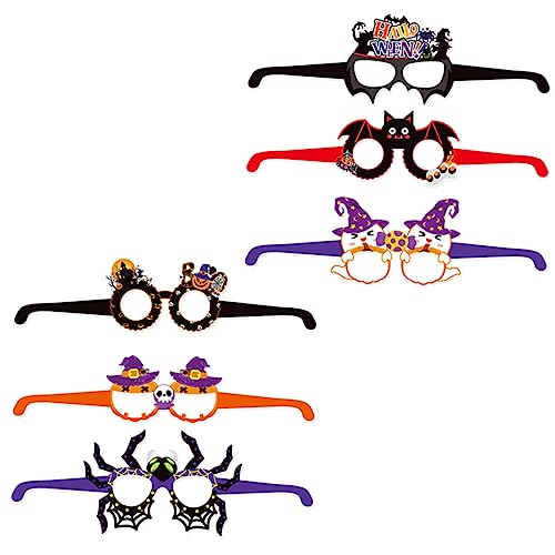 EPIGEIST 6 Stück Teiliges Halloween Party Brillen aus Papier Kreative Kostümbrillen mit Halloween Motiven Leichte Dekoration für Themenpartys Maskeraden und Foto Requisiten Langlebig und von EPIGEIST