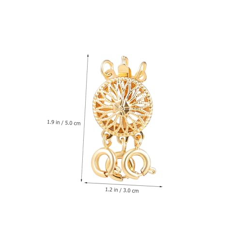 EPIGEIST 6 Stück Teiliges Metall Halskettenverschluss Abstandshalter mit Strang Halterung Mehrschichtige Schmuckverbinder in Weiß Gold und Roségold Geeignet für Halsketten und Armbänder von EPIGEIST